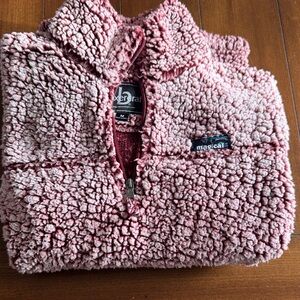 Pixie Lee and Co Magic Women's Cozy Sherpa Pullover - maroon